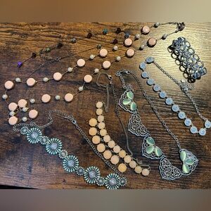 Costume Jewelry Lot - 6 necklaces and one bracelet